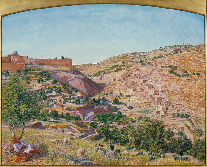 Thomas Seddon Jerusalem and the Valley of Jehoshaphat from the Hill of Evil Counsel china oil painting image